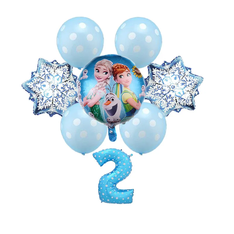 8pcs/set Disney Elsa princesė Ana Tema Aliuminio Folija Skaičius Balionus, Gimtadienio, Vestuvių Papuošimai Prekių Rinkinys Vaikas Žaislai