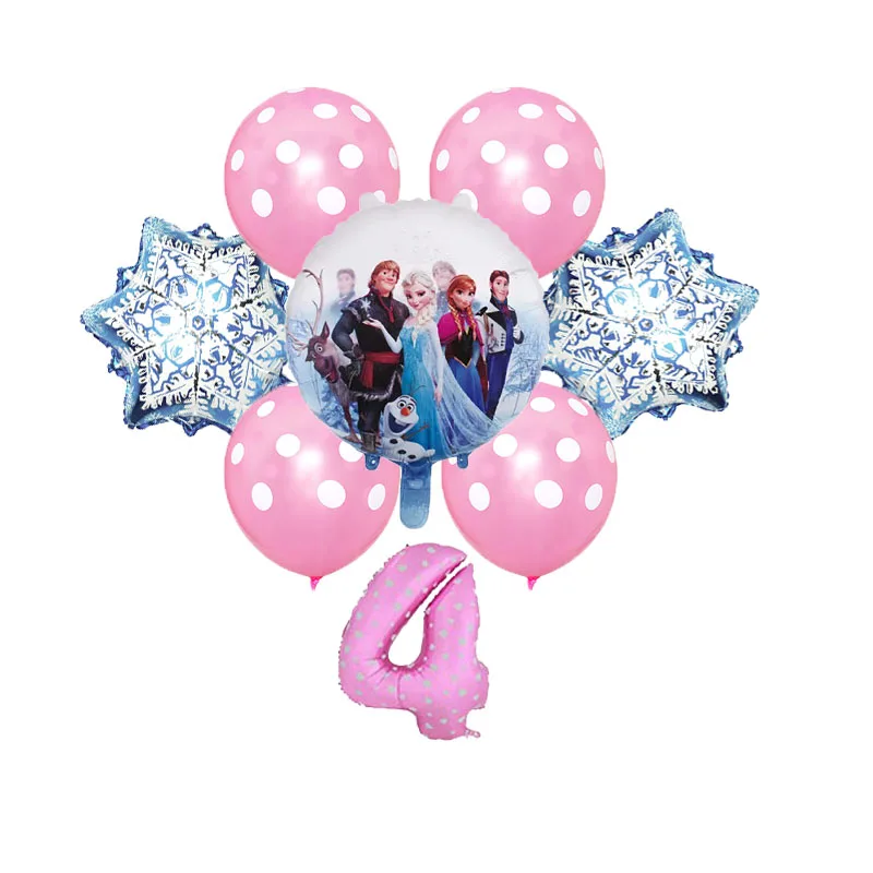8pcs/set Disney Elsa princesė Ana Tema Aliuminio Folija Skaičius Balionus, Gimtadienio, Vestuvių Papuošimai Prekių Rinkinys Vaikas Žaislai