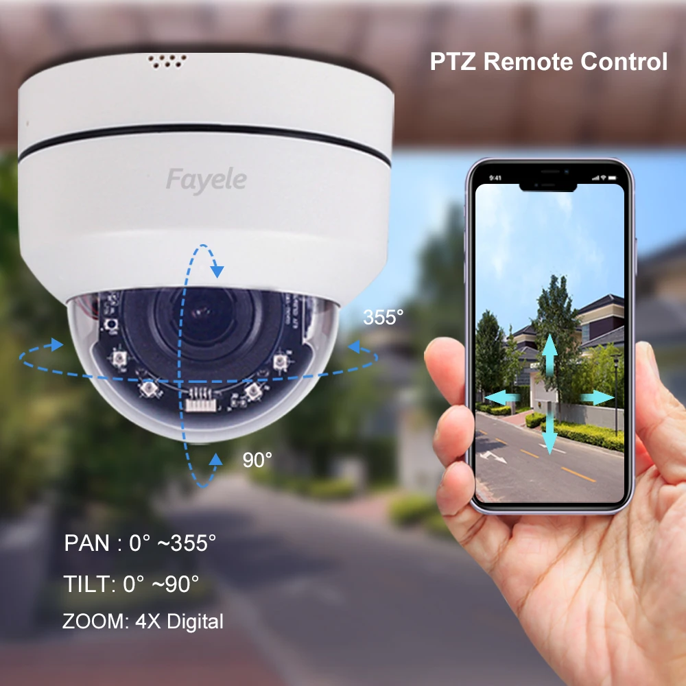 Namų Priežiūros Belaidžio WIFI, Auto Sekimas PTZ Kamera 4X Zoom 1080P Dome IP Kamera, Dviejų krypčių Garso 25fps P2P SD Nuotolinių išteklių Saugyklos