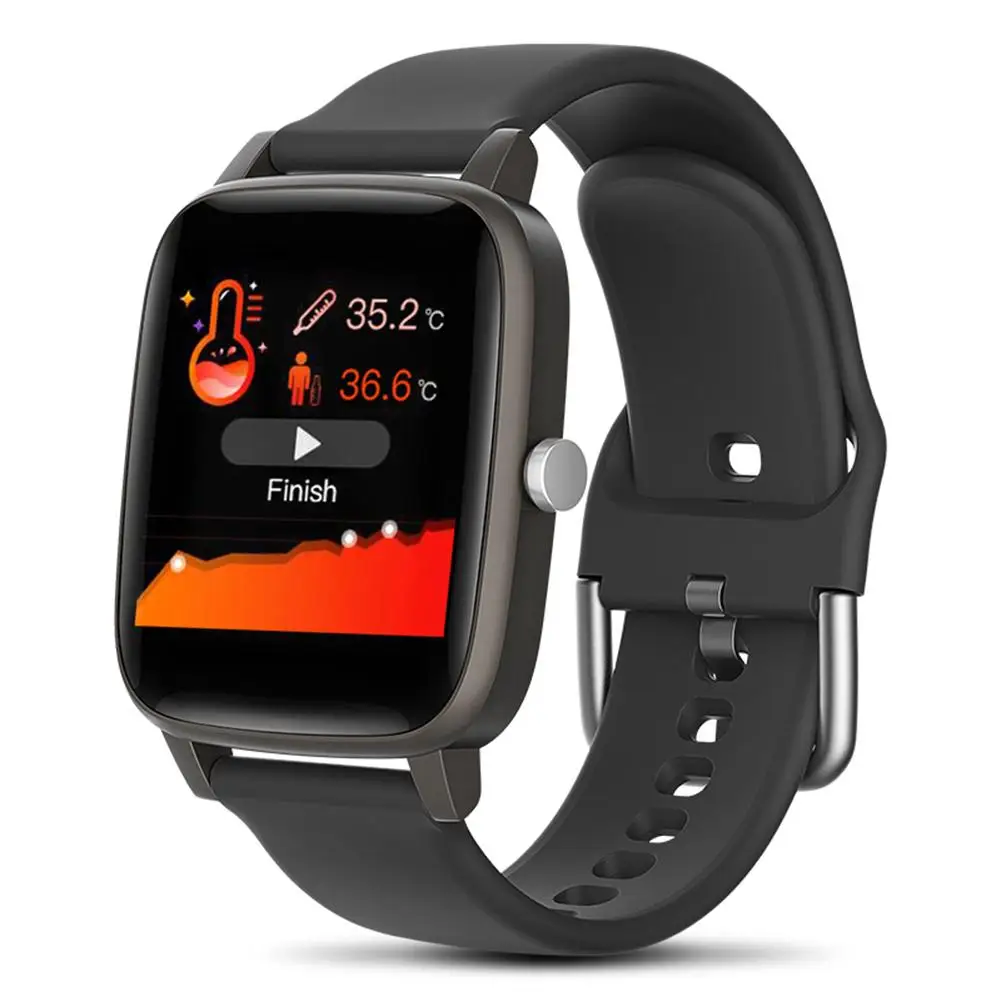T98 Smart Apyrankę Fitness Tracker Smart Watch Širdies ritmas, Kūno Temperatūra Stebėti, Žingsnis Kalorijų Skaitiklis IP67 atsparus Vandeniui