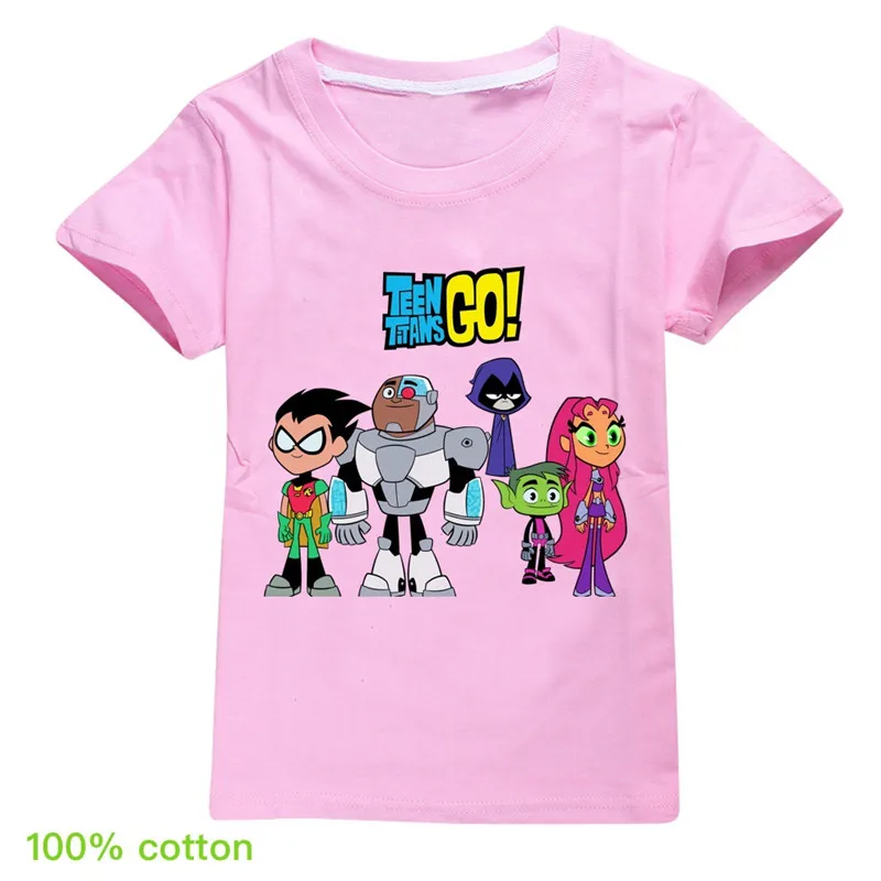 2020 naujų Anime Teen Titans cosplay Superhero aukštos kokybės Medvilnės 3D spausdinimo vaikų trumpomis rankovėmis T-shirt kailis Įvairių drabužių