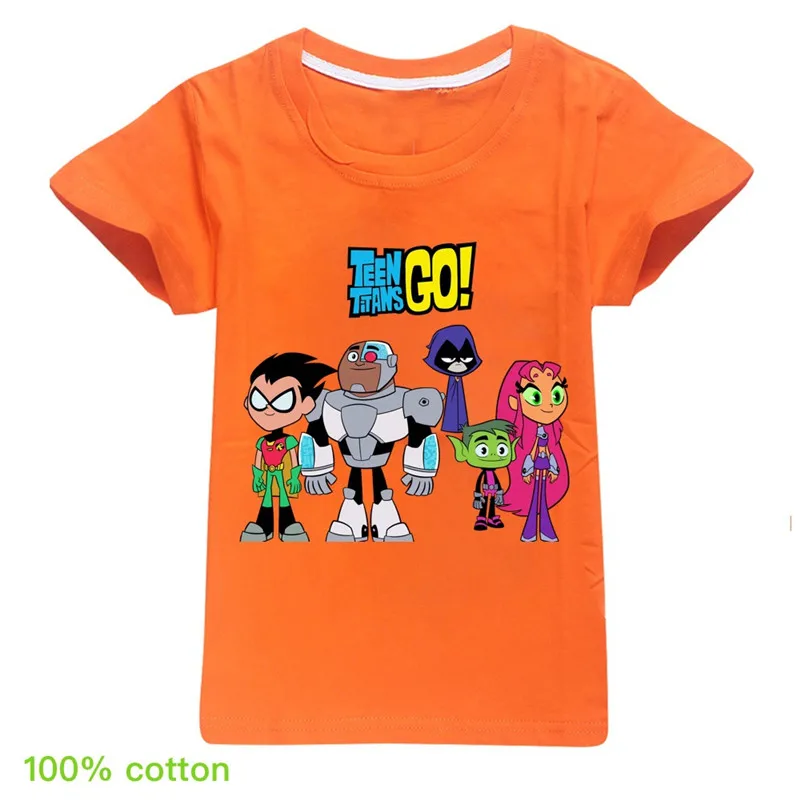 2020 naujų Anime Teen Titans cosplay Superhero aukštos kokybės Medvilnės 3D spausdinimo vaikų trumpomis rankovėmis T-shirt kailis Įvairių drabužių
