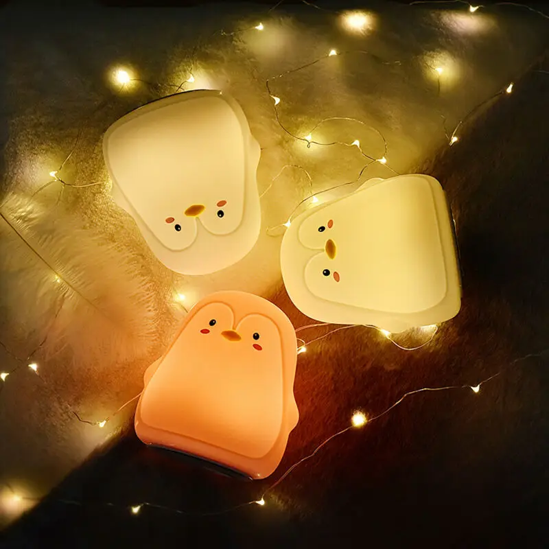 Animacinių filmų Pingvinas Lempos, LED Paglostyti Lempa USB Įkrovimo Lova Šviesos Kūrybos Lemputė Dovanų