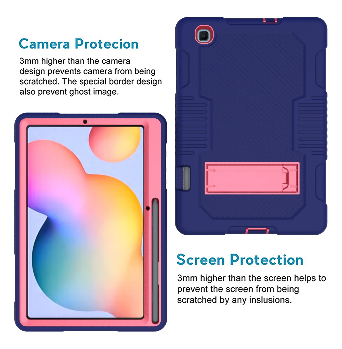Atsparus smūgiams Case For Samsung Galaxy Tab 2019 SM-T510 SM-T515/Tab S6 Lite 10.4 SM-P610 SM-P610/Tab A7 10.4 SM-T500 SM-T505 