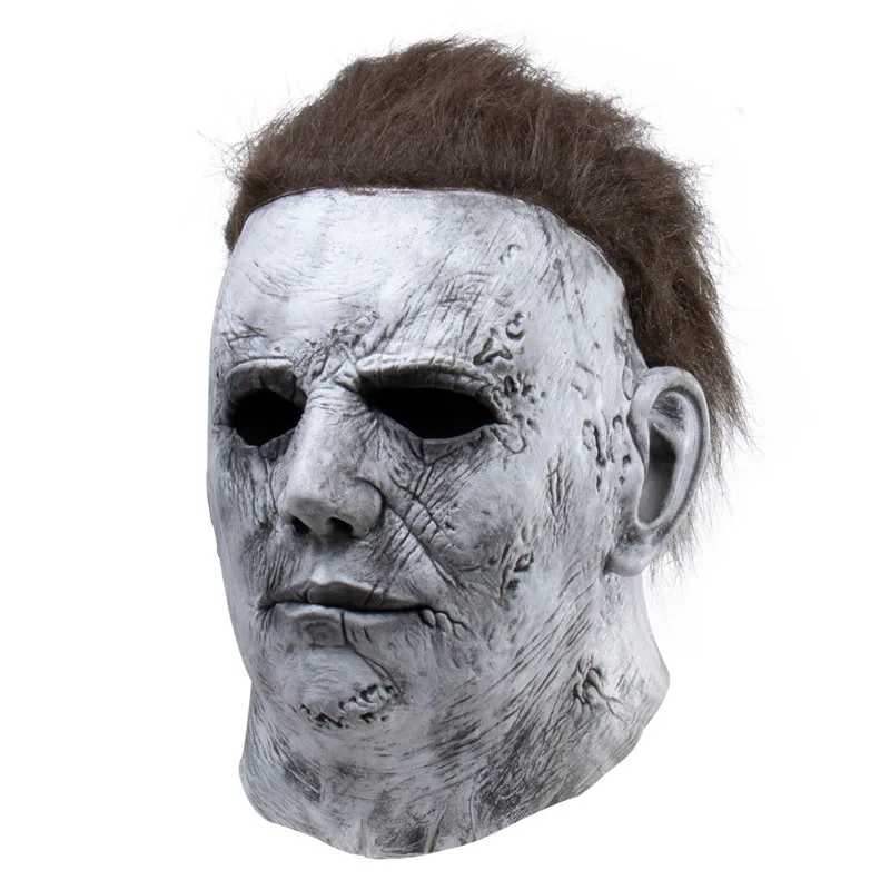Suaugusiųjų Karšto Pardavimo Siaubo Michael Myers Halloween Mask, Cosplay Kostiumai, LED Žibintai arba Be LED Baisu Latekso Kaukės, Rekvizitai galvos Apdangalai