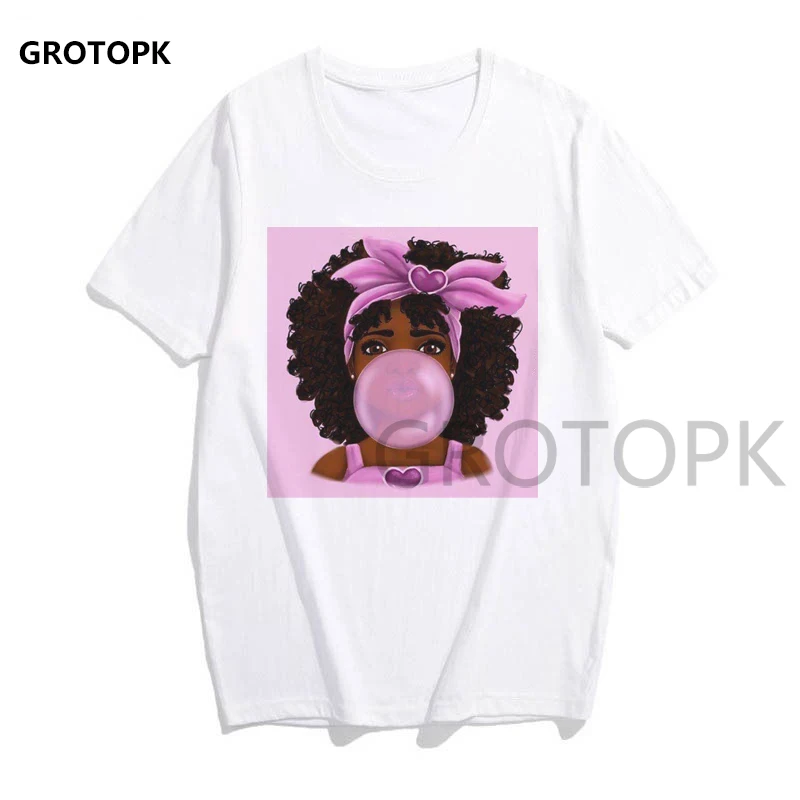 Melanino, Print T-marškinėliai Moterims, Baltos spalvos marškinėliai trumpomis Rankovėmis Poppin Moterų Vasaros Drabužių 2019 Kawaii Harajuku Viršuje Streetwear