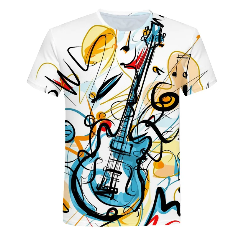 2019 Nauja Asmenybė, 3d Skaitmeninis Spausdinimas vaikai trumparankoviai marškinėliai Muzikos Pastaba Ledo Gaisro berniukų, mergaičių Prarasti Atsitiktinis Apvalios Kaklo
