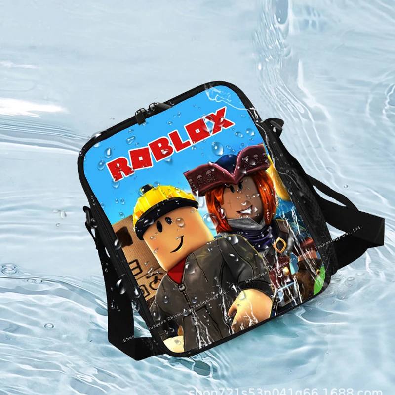 Roblox žaidimo Dizaino Priešpiečių Dėžutė vandeniui Nešiojamų Izoliuoti Pietūs Maišą Maisto Maišą Iškylų Krepšys Pietūs Krepšys Moterims ir Vaikams