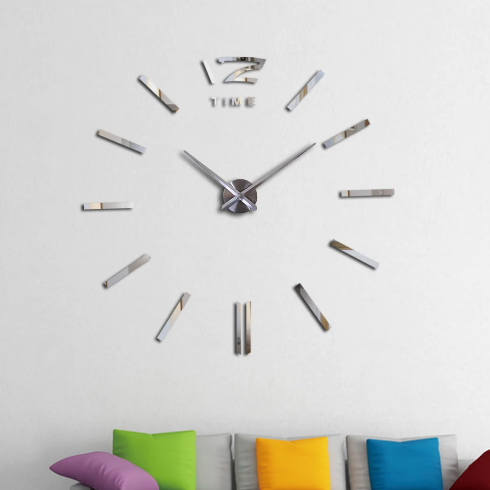 3D laikrodis žiūrėti Kambarį Kvarco karšto pardavimo Akrilo Veidrodžio efektas namų puošybai Europos Sienų Lipdukai