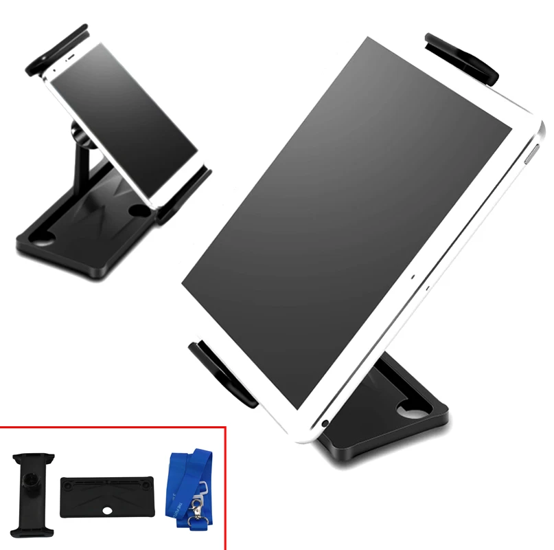 BRDRC 4~12 colių Nuotolinio valdymo pultelis Tablet Telefono Mount Turėtojas Laikiklis + Diržas ant Kaklo Virvelę Diržu, DJI Mavic Pro /Spark Drone