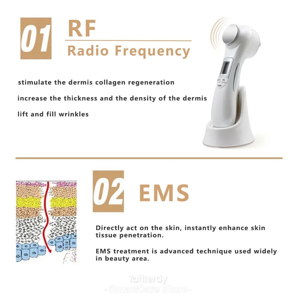 6 1 LED RF Fotonų Terapijos Raukšlių Valiklis, Veido Kėlimo Mašinos Anti Celiulito Ultragarsinis riebalų Ultragarso Kavitacijos lieknėjimą