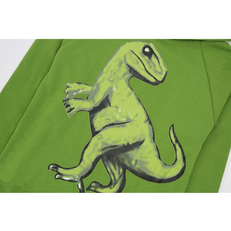 Vaikai Berniukai Dinozaurai T-Shirt Pavasarį ir Rudenį Vaikai Gobtuvu ilgomis Rankovėmis Džemperis Vaikams Viršuje Drabužių Medvilnės Hoodie marškinėliai