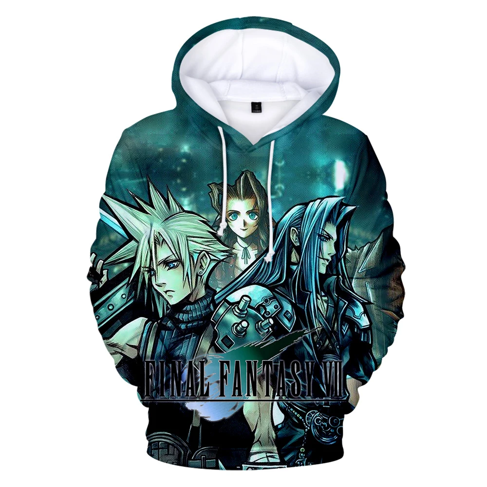 Tendencijos Mados Final Fantasy 7 3D Hoodies Vyrų/moterų Rudenį ir Žiemą Palaidinukė Harajuku Mens Kietas Puloveris Dizaineris Susagstomi megztiniai