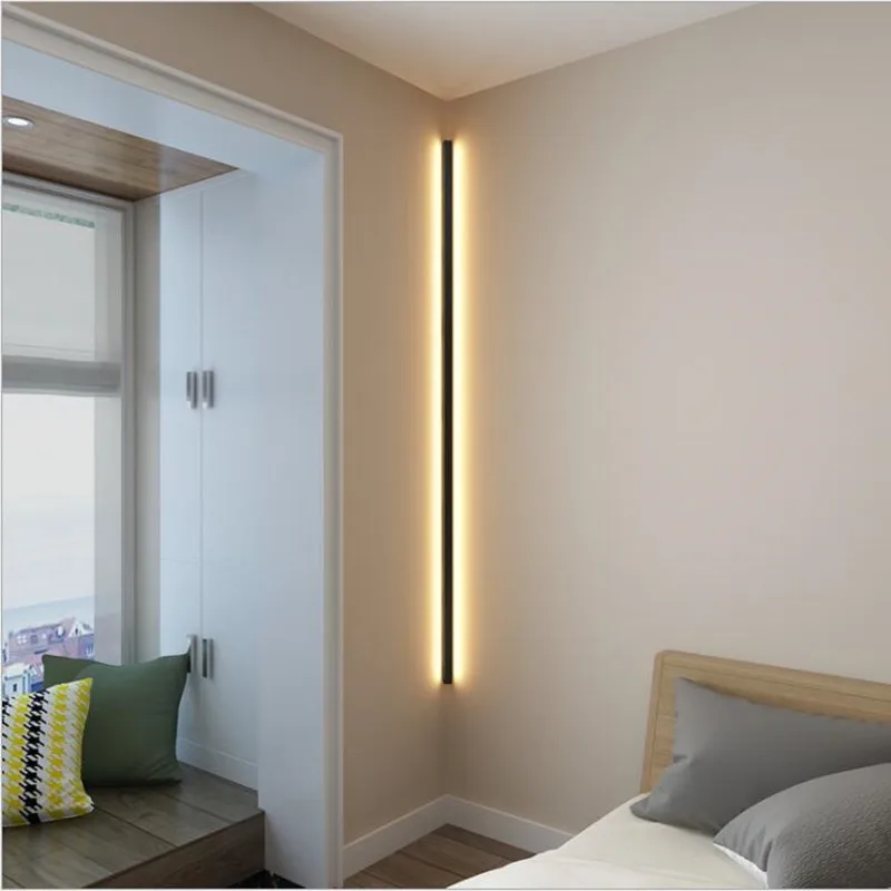 Modernus minimalistinis sienos lempos LED vidinis kampas sienos lempos Laiptų Miegamojo Lovos sconce sienos žiburiai, Namų Dekoro, virtuvės sienos šviesos