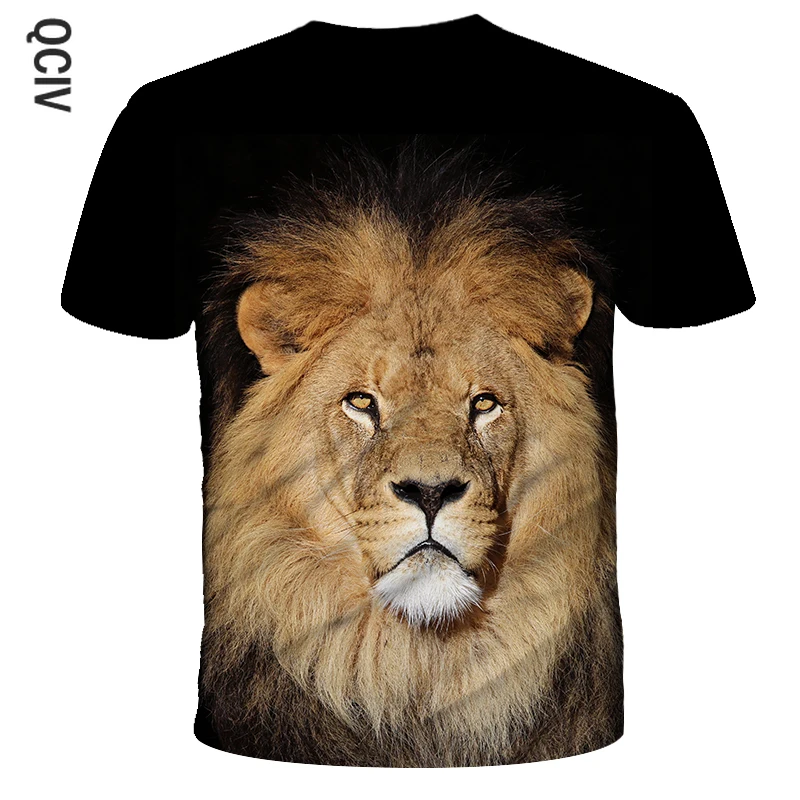 Asmeninį liūtas vyriški T-shirt 3D atspausdintas trumpas rankovėmis marškinėliai vyrų vasaros hip-hop ' o-apykaklės atsitiktinis marškinėliai viršų