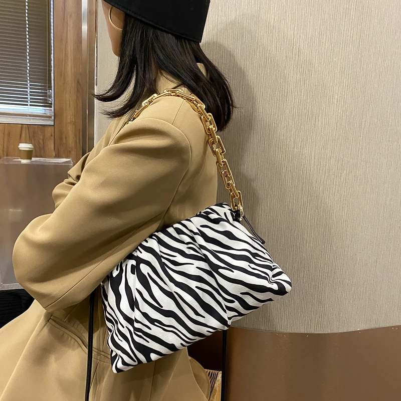 Mados grandinės zebras spausdinti didelės talpos prabangos prekės ženklo moterų Pečių Messenger Bag maišus moterų 2020 piniginės ir rankinės