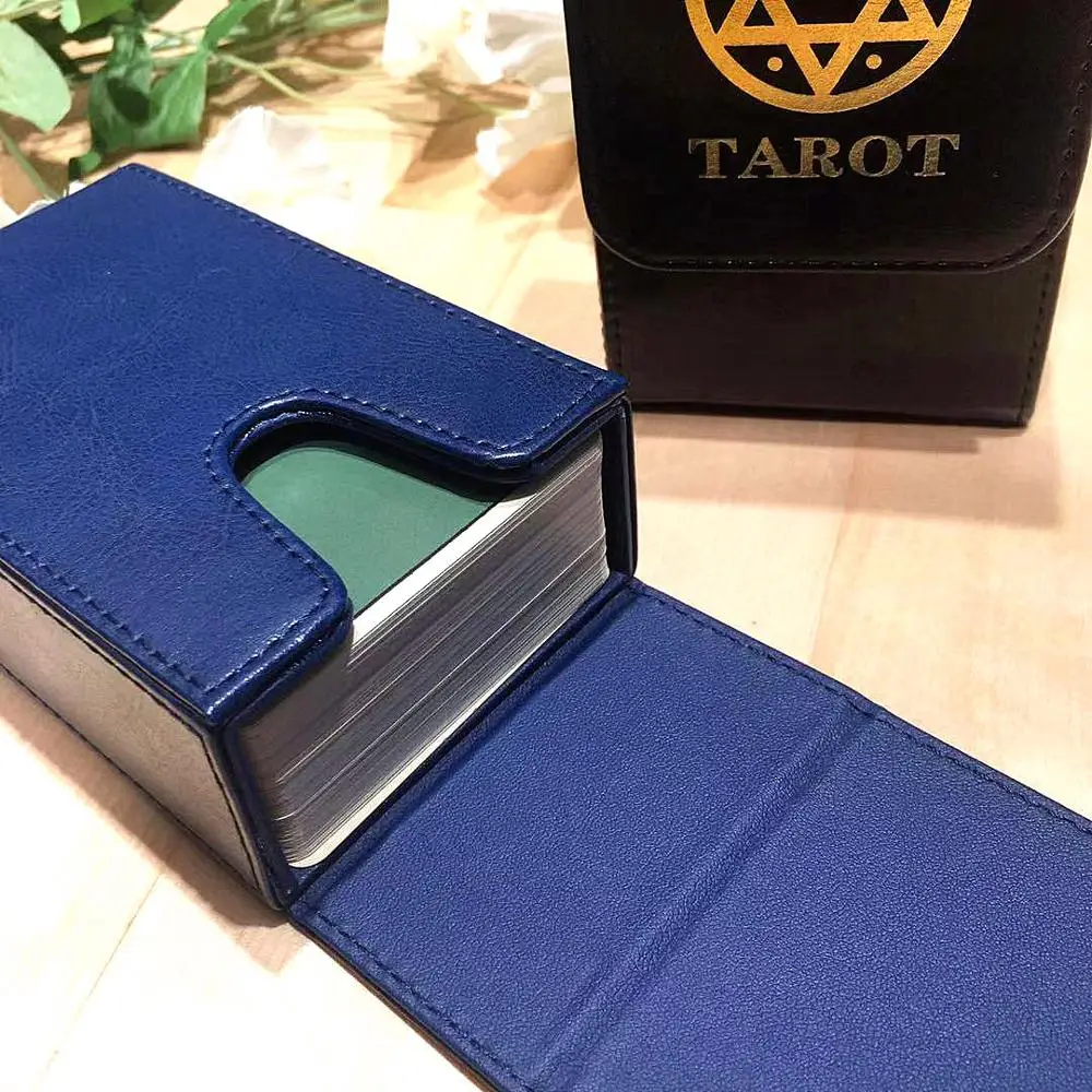 PU Taro talpinimo Dvigubo sluoksnio oda kolekcija stalo žaidimo Kortelės langelį Nešiojamų Taro Dėžutę