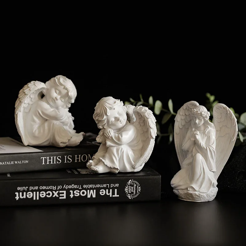 Europos Angelo Skulptūra Darbastalio Ekrano Miniatiūriniai Modelis Dervos Amatų Figūrėlės Namų Vestuvių Dekoravimas Vaikams, Žaislų, Dovanų