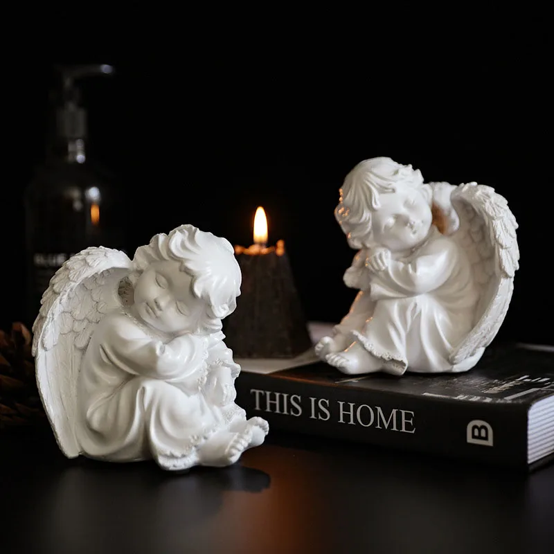 Europos Angelo Skulptūra Darbastalio Ekrano Miniatiūriniai Modelis Dervos Amatų Figūrėlės Namų Vestuvių Dekoravimas Vaikams, Žaislų, Dovanų