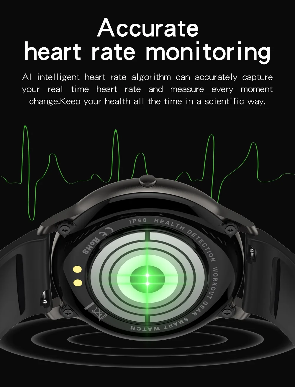 2021 Smart Watch Vyrų IP68 Vandeniui Fitness Tracker Širdies ritmo Miego Stebėjimo Laikrodis, Oro Rodymas Mada Sporto Smartwatch