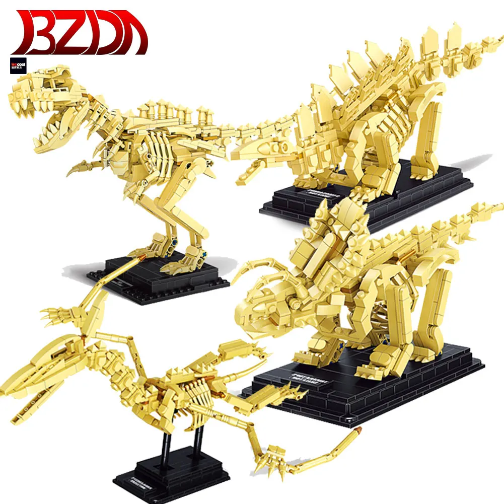 BZDA Dinozaurų Parkas Pterodactyl Skeleto Modelis Blokai Juros periodo Dinozaurų Pasaulyje, Kūrėjas Gyvūnų Plytas, Vaikams, Žaislų, Dovanų