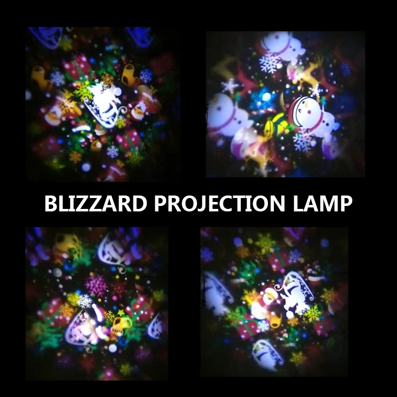 Blizzard Sukasi Mobiliojo Lazerinius Projektorius, Šviesos Kalėdų, Naujųjų Metų Šaliai Žibintai 16 Režimo LED Scenos Šviesos Kraštovaizdžio Sodo Žibintai