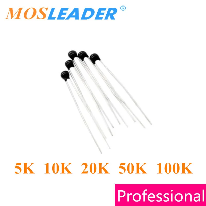 Mosleader 1000PCS NTC Thermistor Rezistorius NTC MF52 NTC-MF52AT 5K 10K 20K 50K 100K 3950 5% 1% Pagaminta Kinijoje