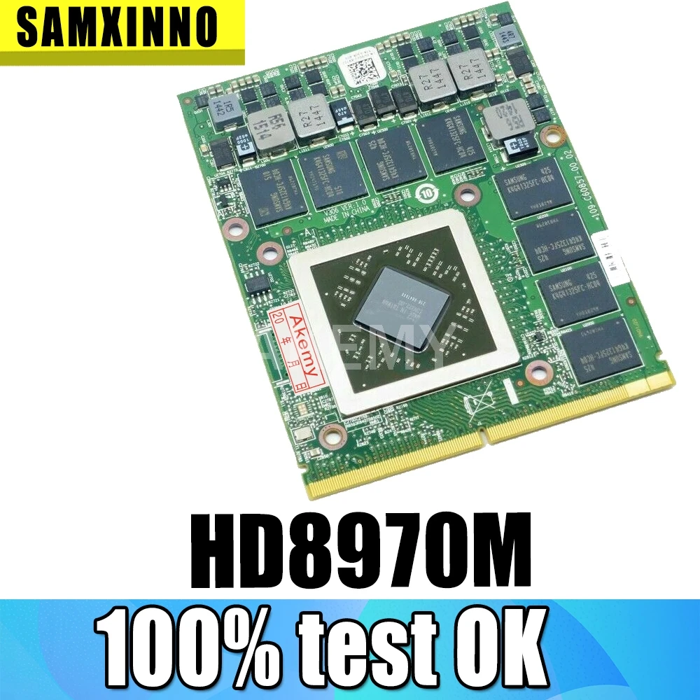 SAMXINNO Originalus HD8970M R9 M290X 4G 216-0847000 Grafinis Ekranas Vaizdo plokštė Dell Alienware M15X M17X M18X 109-C60857-00_02