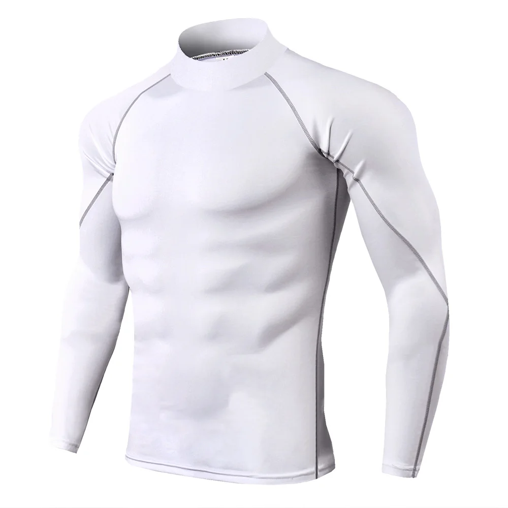 Golfo suspaudimo marškinėliai kieto spalvų atletikos vyrų bėgimo sporto marškinėliai gimnastikos viršūnes stora vyriški sportiniai