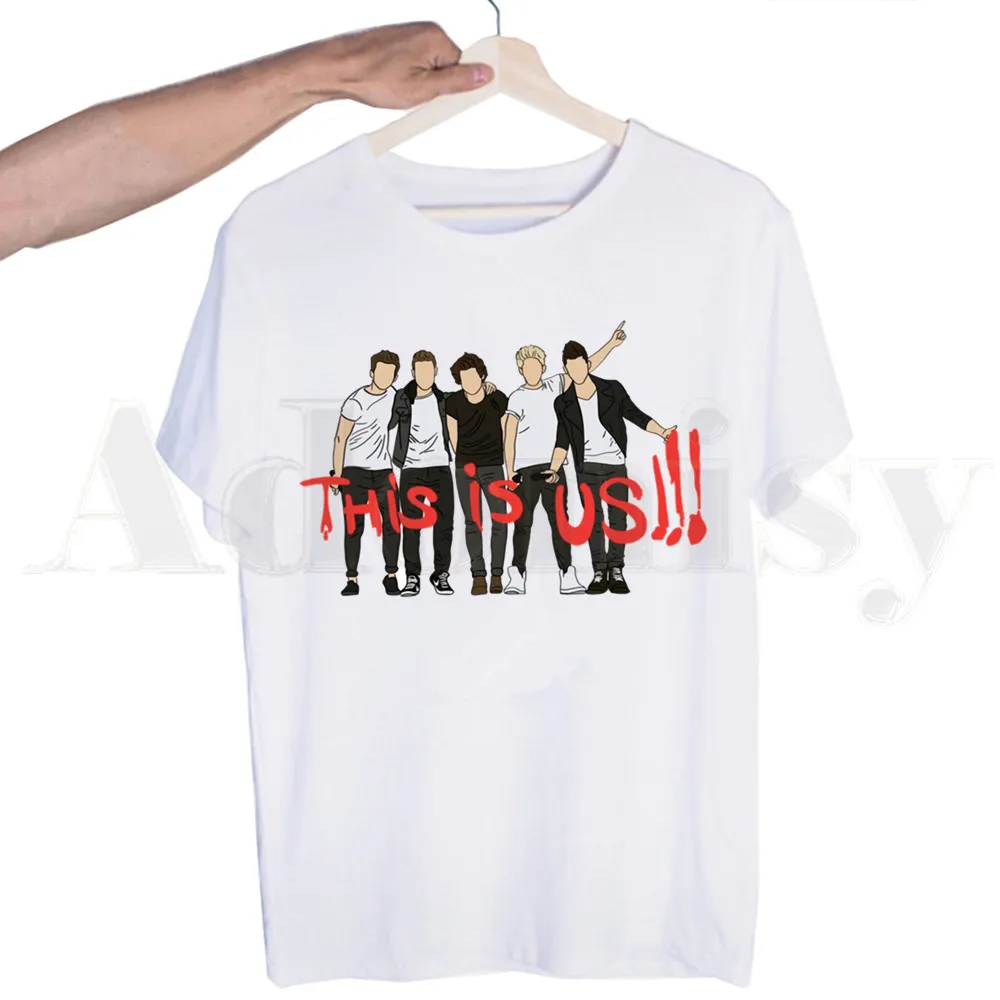Viena Kryptimi Harry Styles Merch 1D Harajuku T-shirts Marškinėlius Viršuje Tees Streetwear Harajuku Juokinga Tshirts Vyrų Vasaros Mados