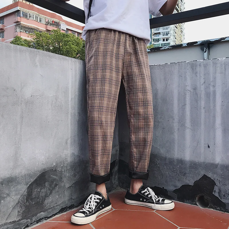 Streetwear Geltonos Spalvos Pledas Kelnės Vyrams Poilsiu 2020 M. Vyras Atsitiktinis Tiesiai Haremo Kelnės Vyrams Korėjos Hip-Hop Track Pants Plus Size