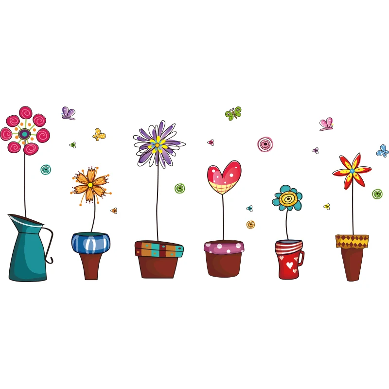 [shijuekongjian] Bonsai Gėlių, Sienų Lipdukai, Vinilo 