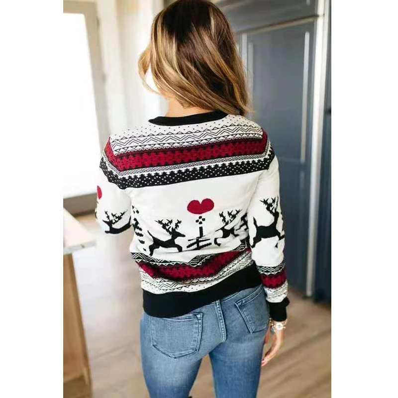 Kalėdų Džemperis Žiemos Klasikinis Elnias Spausdinti Megztų Megztinių Plius Dydis Streetwear Ilgomis Rankovėmis Priežastinis Džemperiai