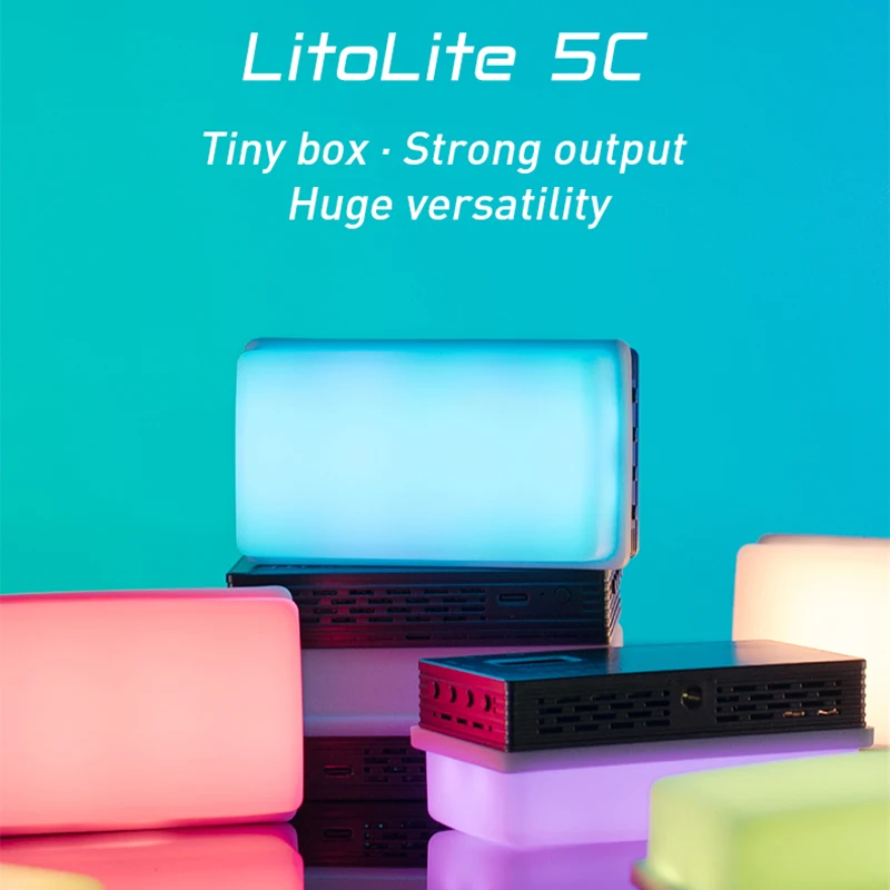 Nanlite litolite 5c Fotografija Apšvietimo Portable LED Šviesos 2700K-7500K RGB HSI BMT FX Apšvietimas, Vaizdo, Šviesos, Selfie Fotoaparatas