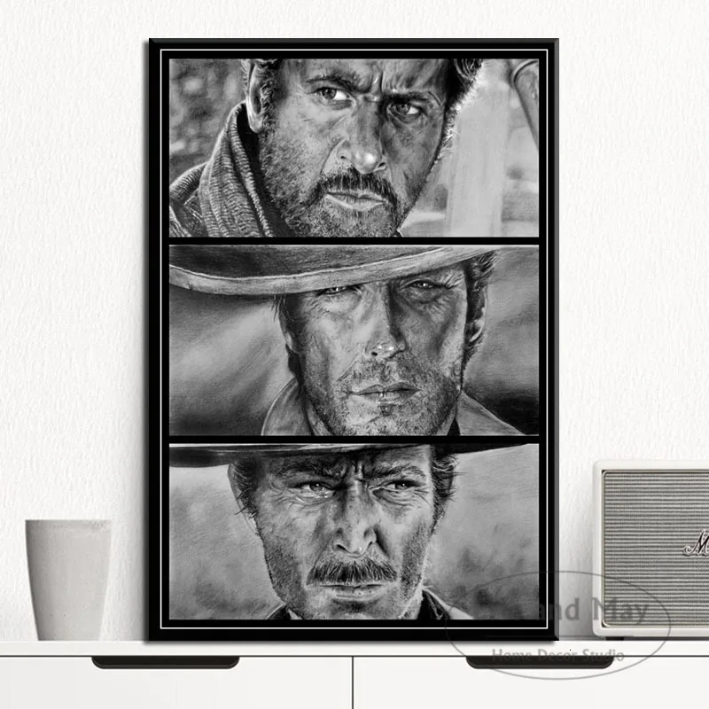 Clint Eastwood A Fistful Dolerių Filmą, Drobė, Tapyba, Plakatų Ir Grafikos Sienos Paveiksl Derliaus Plakatas Namų Dekoro