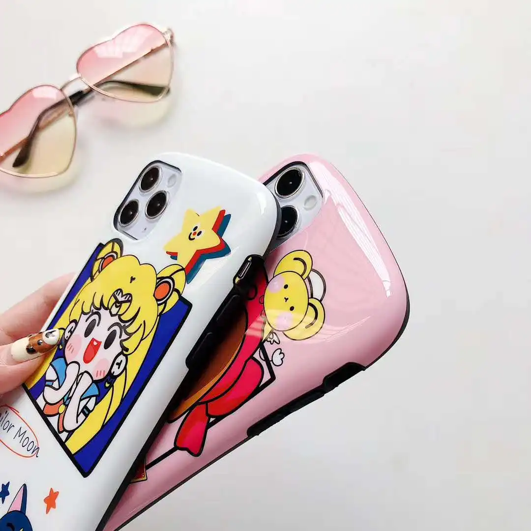 Animacinių filmų Cardcaptor Sakura rožinė minkšta telefono dėklas Skirtas iPhone 11 11Pro MAX XR X XS MAX 7 8Plus Sailor moon baltas galinis dangtelis atveju