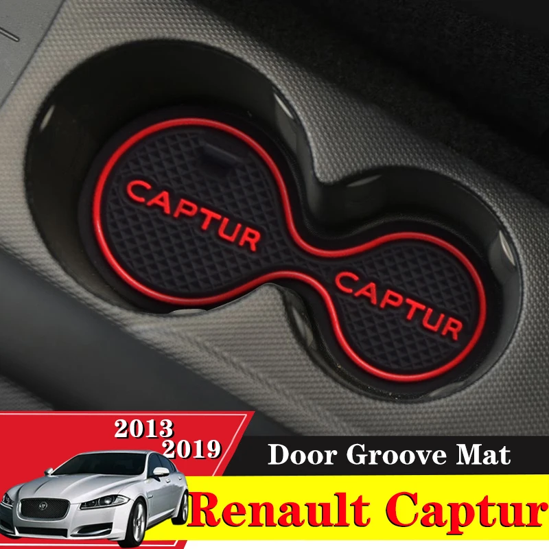 10VNT Už Renault Captur 2013-2019 Durų Groove Kilimėlis Anti-Slip Mat Lizdas Trinkelėmis Vartų Angą Vidaus Apdaila, Automobilių Optikos Reikmenys