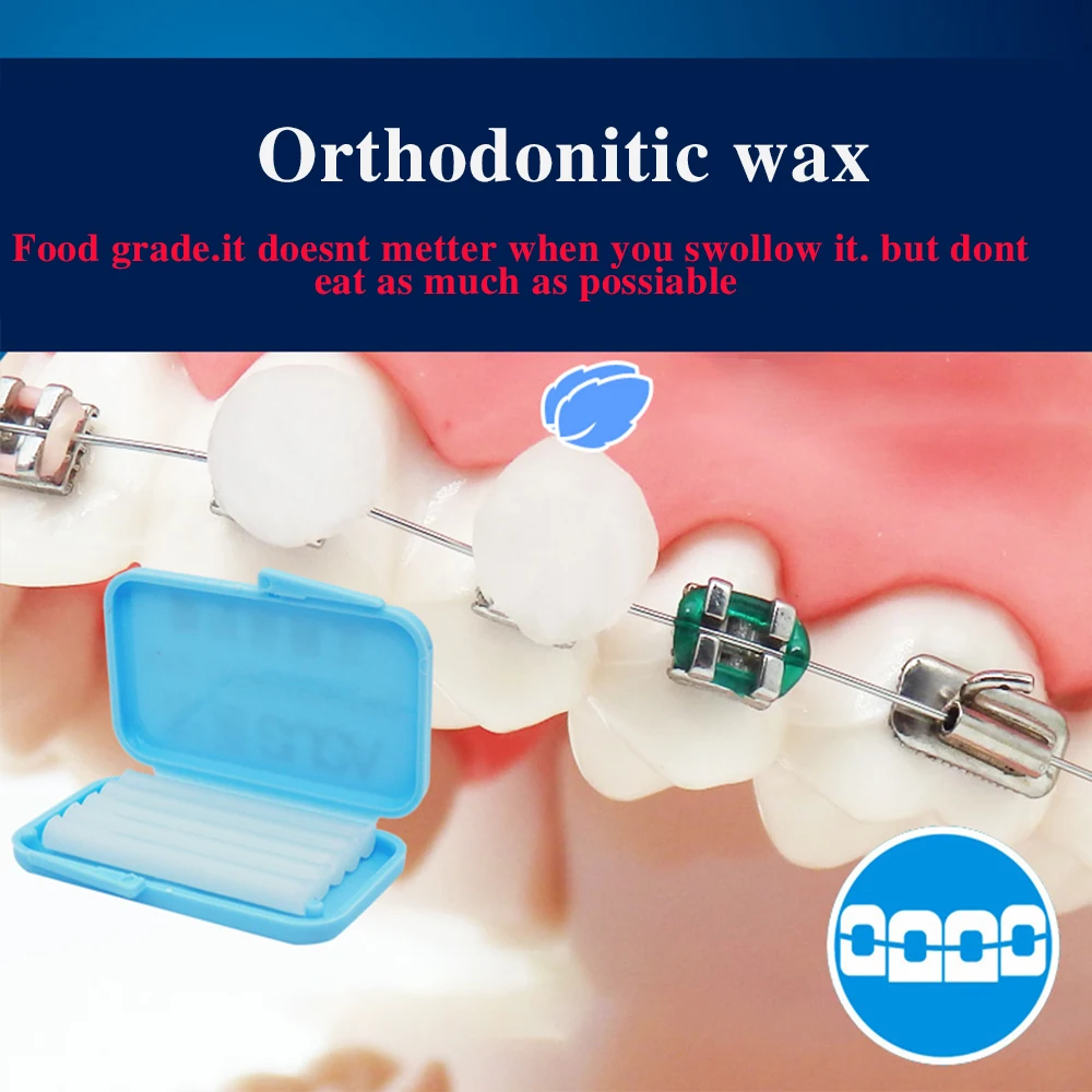 9 Lentelė/Pak Ortodontinis apsauginis vaškas Petnešos Ortodontinis apsauginis vaškas, Valgomieji petnešos laikiklis burnos gleivinę dilimui