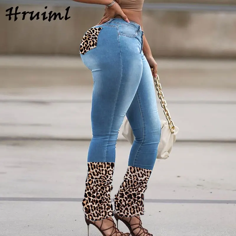Sukrauti Kelnės Mados Naujų Leopard Kratinys Asmeninį Drabužiai Moterims Atsitiktinis Slim Kišenėje Pantalones Vaqueros Mujer