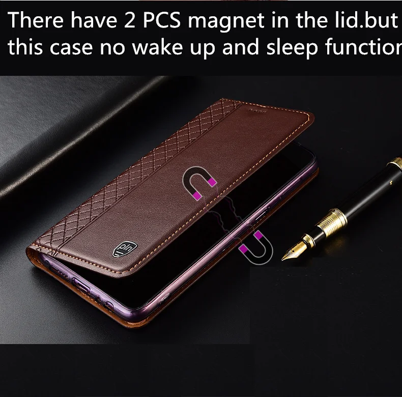 Natūralios odos magnetinio telefono maišelį su kredito kortelės turėtojas VIVO IQOO Z1 Pro/IQOO Z1/IQOO Z1X/IQOO U1 ir flip case cover coques