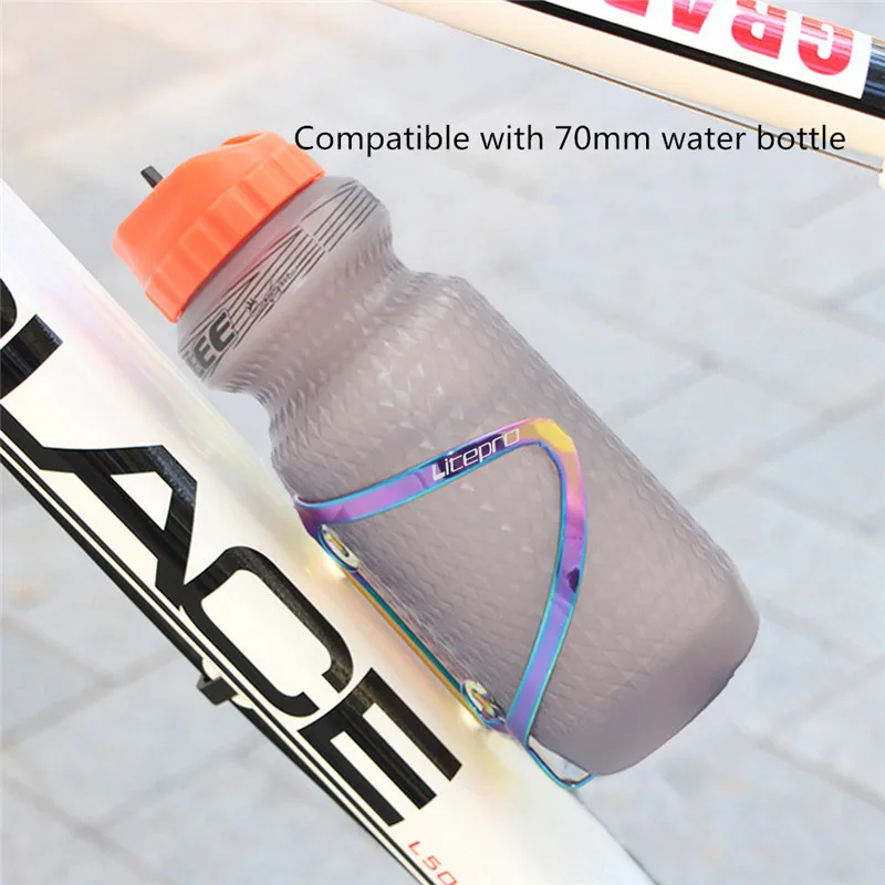 Litepro dviračių aliuminio lydinio vandens butelio laikiklį galvanizavimo suderinama su itin lengvas vandens butelio laikiklį žemiau 70mm