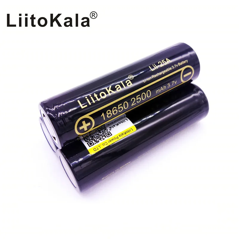 2019 HK LiitoKala Lii-25A 18650 2500mAh Bateriją INR1865025R 3,6 V Išleidimo 20A Skirta Baterija aa įkraunamos baterijos