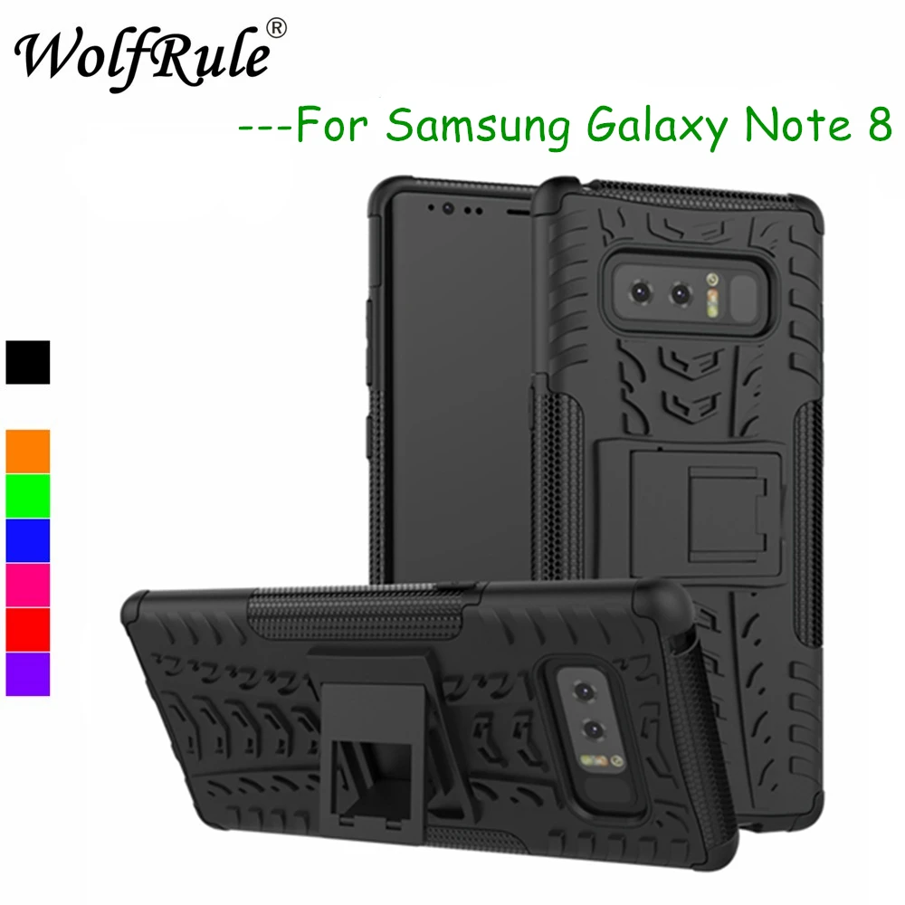 Byla Samsung Galaxy Note 8 Padengti atsparus smūgiams Silikoninis + Plastiko WolfRule Atveju 