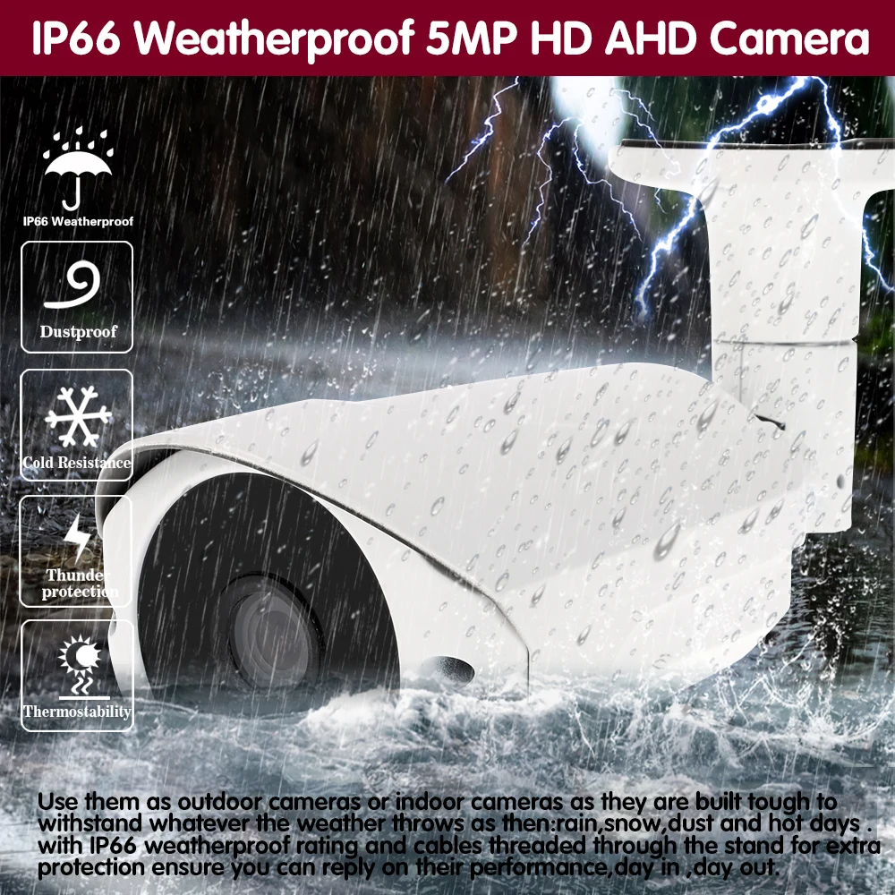 5,0 MP 1080P SONY IMX335 HAINAUT Veido Aptikimas Kamera Metalo Kulka IP66 atsparus Vandeniui VAIZDO Apsaugos Vaizdo Stebėjimo Lauko Kamera
