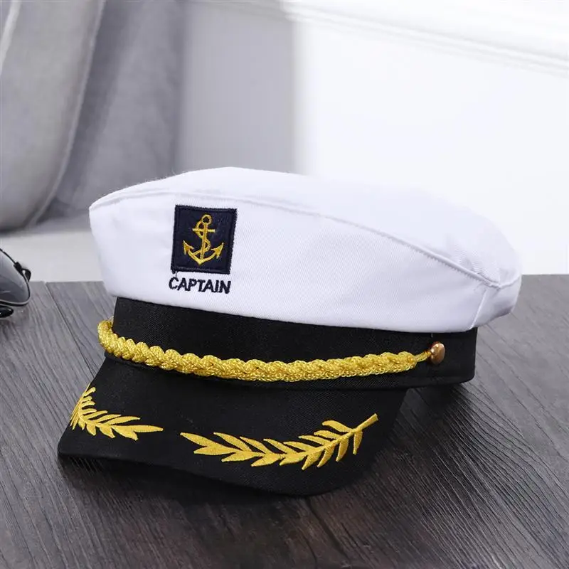 Suaugusiųjų Jachta Karinės Skrybėles, Valtis Kapitonas Laivo Jūrininkas, Kapitonas Kostiumas Skrybėlę reguliuojamas Bžūp Jūrų Laivyno Admirolas Šalies Photobooth Rekvizitai