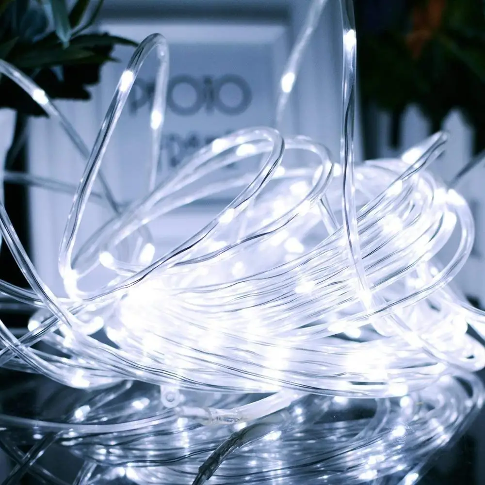 Vamzdis Lyno Šviesos Saulės String Lempos 50/100 Vandeniui LED Žibintai Sodas Šalis Kalėdinė Dekoracija