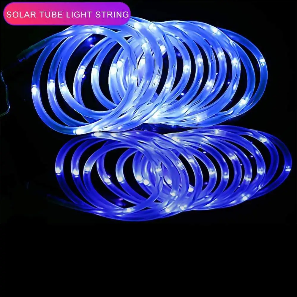 Vamzdis Lyno Šviesos Saulės String Lempos 50/100 Vandeniui LED Žibintai Sodas Šalis Kalėdinė Dekoracija