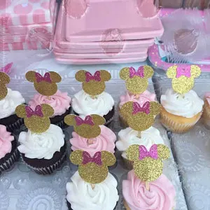 Blizgučiai Aukso Mini Pelės gimtadienio cupcake rėžtuvės vestuvių baptsim kūdikio dušas šalis pyragas apdaila spurga maisto susitvarko