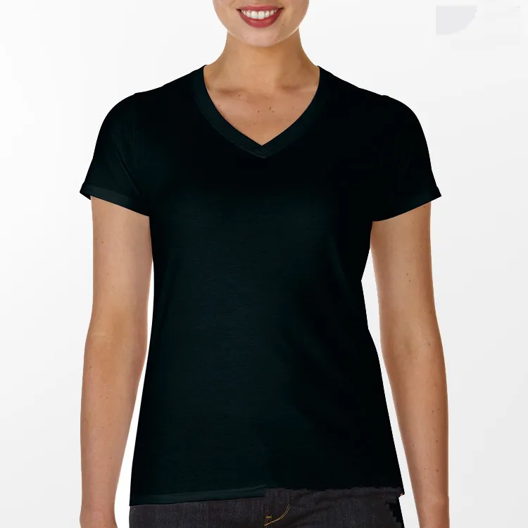 Pasirinktinius Nuotraukų Tekstas Logotipo Spausdinimo Moterys T Shirt V-Kaklo Marškinėliai Lady Tees Skelbimą Vasarą 