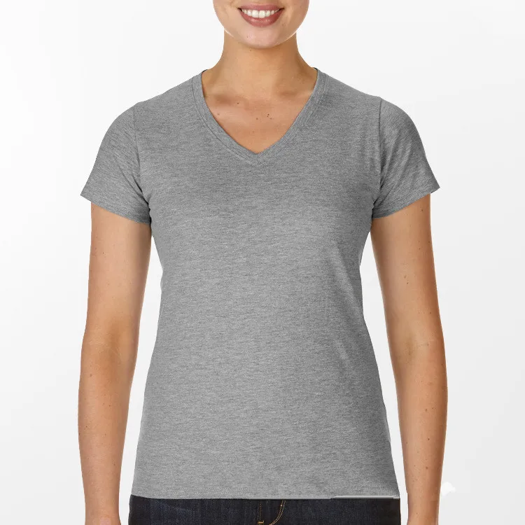 Pasirinktinius Nuotraukų Tekstas Logotipo Spausdinimo Moterys T Shirt V-Kaklo Marškinėliai Lady Tees Skelbimą Vasarą 